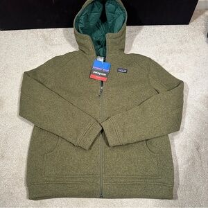 Patagonia Hooded Jacket Mens Insulated Better Sweater Hoody Olive Green NWT